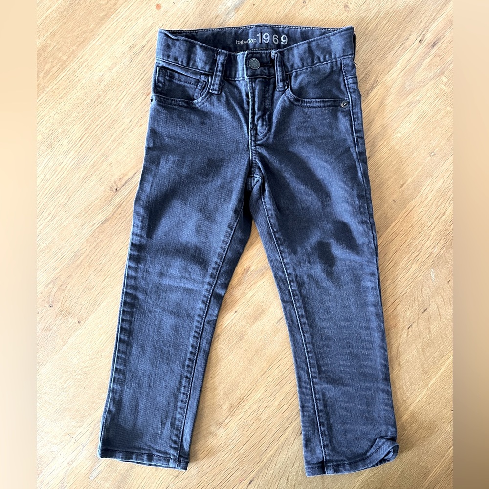 GAP Kids Skinny grey/blue denim pants, size 4.